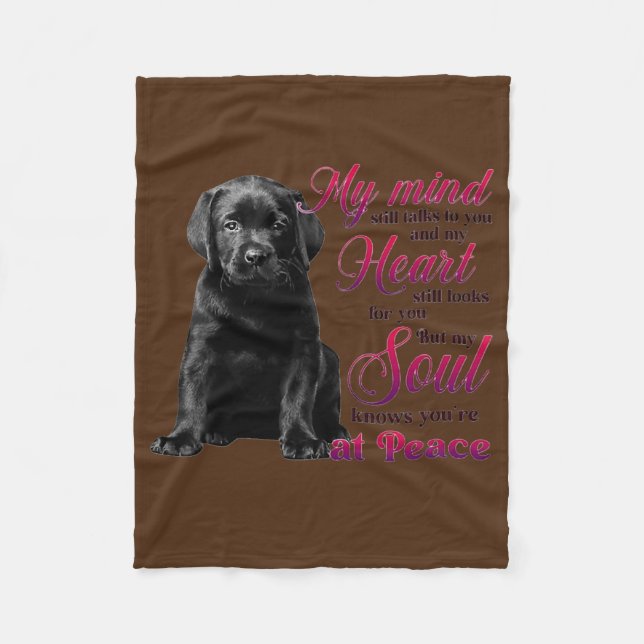 Labrador Dog Dad Dog Mum Memorial Dog Lover Gift  Fleece Blanket (Front)