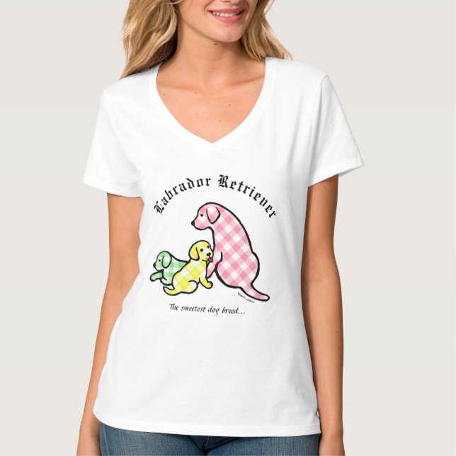 Labrador Dog Family T-Shirt (Front)
