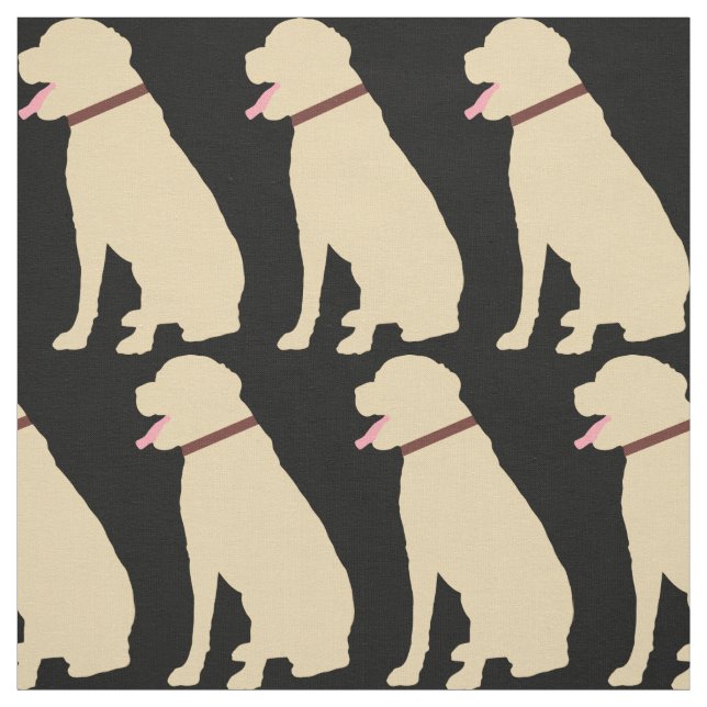 Labrador Dog Golden Pattern Fabric (Swatch)