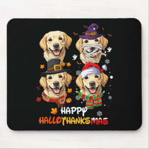 Labrador Dog Hallothanksmas Halloween Thanksgiving Mouse Mat