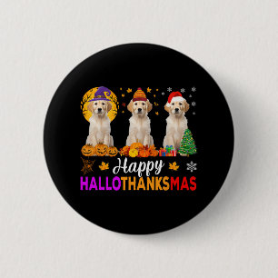 Labrador Dog Halloween Christmas Hallothanksmas 1 6 Cm Round Badge
