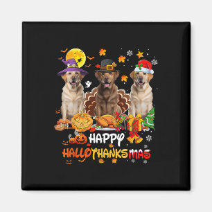 Labrador Dog Happy Halloween Thanksgiving Merry Ch Magnet