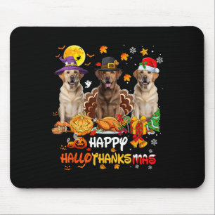 Labrador Dog Happy Halloween Thanksgiving Merry Ch Mouse Mat