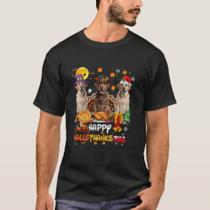 Labrador dog Happy Halloween Thanksgiving Merry Ch T-Shirt