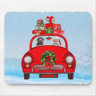 Labrador Dog In Car With Santa Claus Mouse Mat