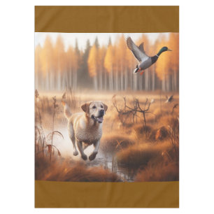 Labrador/dog in the autumn duck hunt tablecloth