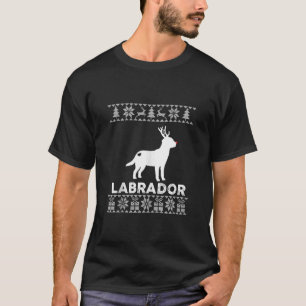 Labrador Dog Lover Christmas Reindeer Ugly Christm T-Shirt