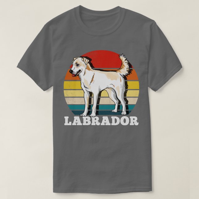 Labrador Dog Lover Retro T-Shirt (Design Front)