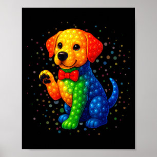 Labrador Dog Lovers Polka Dots Happy Dot Day Girls Poster