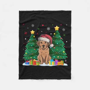 Labrador Dog Lovers Santa Hat Ugly Christmas Sweat Fleece Blanket