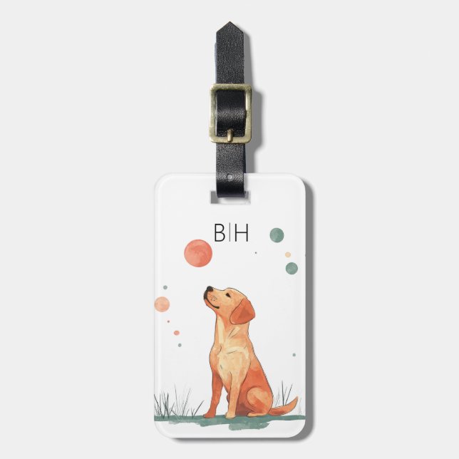 Labrador Dog Luggage Tag (Front Vertical)