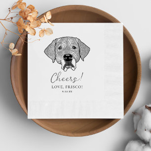 Labrador Dog Personalised Cheers Napkins