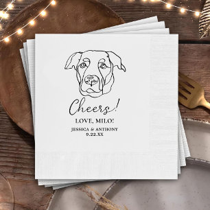 Labrador Dog Personalised Cheers Napkins