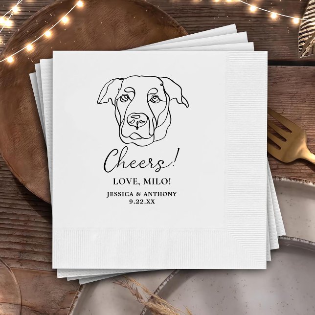 Labrador Dog Personalised Cheers Napkins (Creator Uploaded)