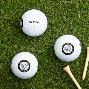 Labrador Dog Personalised Hand Drawing Golf Balls