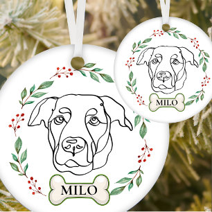 Labrador Dog Personalized Christmas Gift Ceramic Tree Decoration