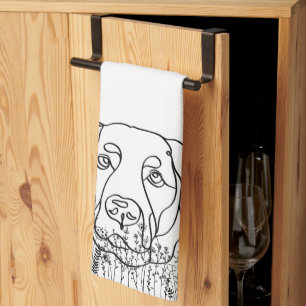 Labrador Dog Personalized Christmas Gift Tea Towel