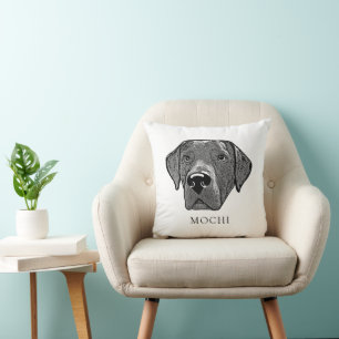 Labrador Dog Personalized Hand Drawing  Cushion