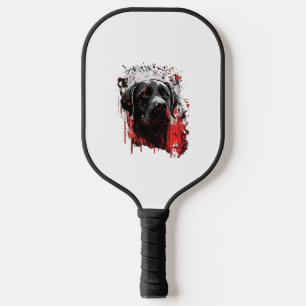 labrador dog pickleball paddle