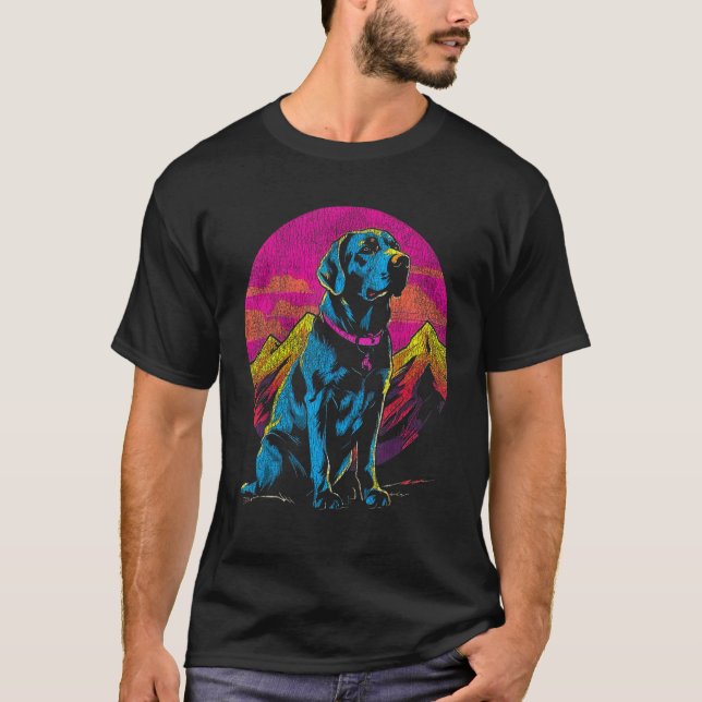 Labrador Dog Pop Art For Dog Lovers T-Shirt (Front)