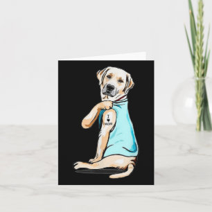 Labrador Dog Tattoo I Love Mum Mothers Day Lover Card