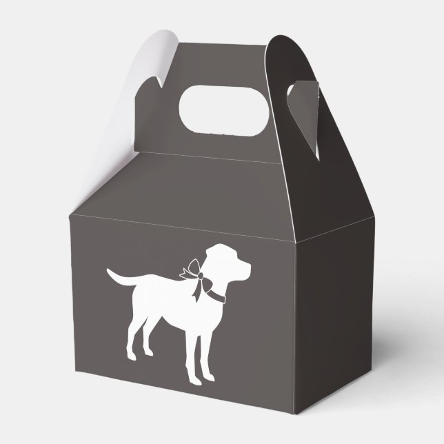 Labrador Dog Theme Baby Shower Gender Neutral Favour Box (Front Side)