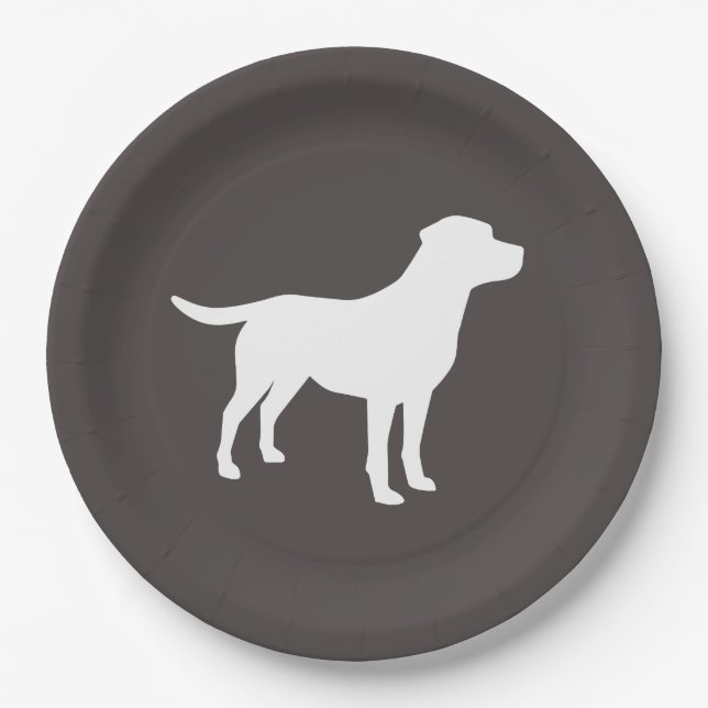 Labrador Dog Theme Baby Shower Gender Neutral Paper Plate (Front)