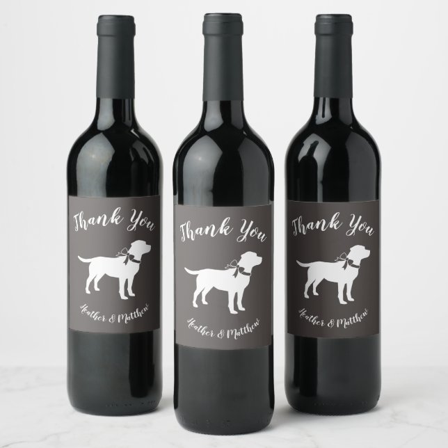 Labrador Dog Theme Baby Shower Gender Neutral Wine Label (Bottles)