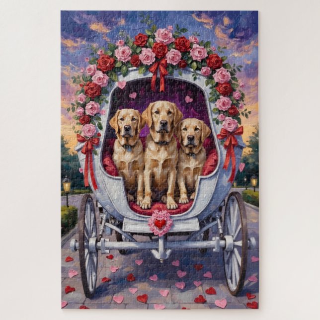 Labrador Dog Valentine's Day  Jigsaw Puzzle (Vertical)