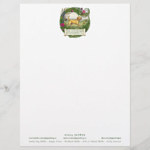Labrador Dog Walker Custom Business Letterhead