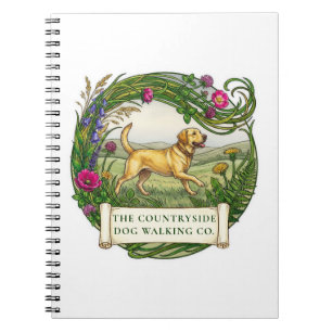 Labrador Dog Walker Custom Logo Notebook