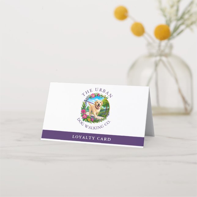 Labrador Dog Walker Custom Loyalty Card (Front)