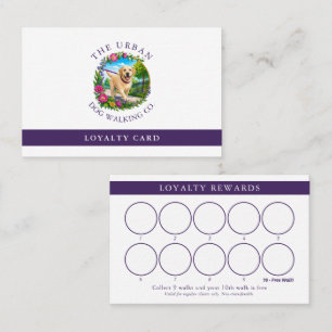 Labrador Dog Walker Custom Loyalty Card