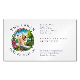Labrador Dog Walker Custom Magnetic Business Card