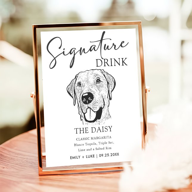 Labrador Dog Wedding Signature Drink Sign (Creator Uploaded)