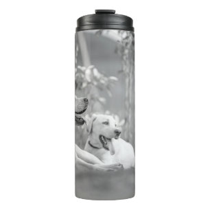 LABRADOR DOGS RELAXING THERMAL TUMBLER