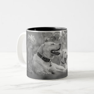 LABRADOR DOGS RELAXING Two-Tone COFFEE MUG