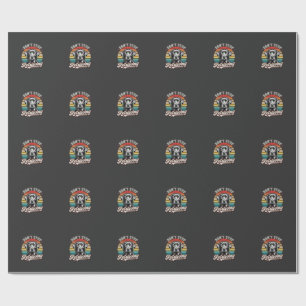 Labrador Don't Stop Retrieving Retro Dog Wrapping Paper