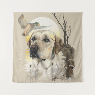 Labrador, duck hunting tapestry
