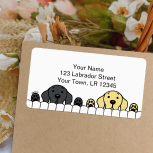 Labrador Duo Watching Return Address Label