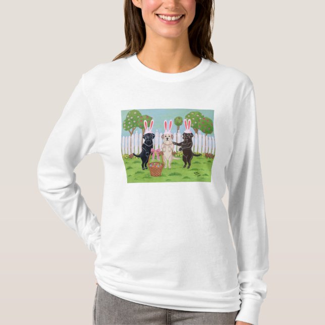 Labrador Easter Bunnies!! T-Shirt (Front)