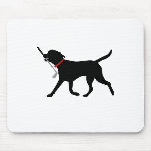 Labrador Fetch Golf Club Cute Golfing Black Lab Go Mouse Mat