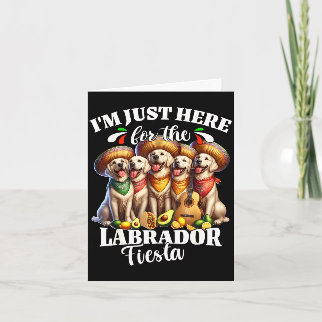 Labrador fiesta here for cinco de mayo labrador  card (Front)