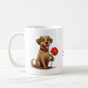 🐶 Labrador Floral Love Quote Free Spirit Gift 🌼 Coffee Mug
