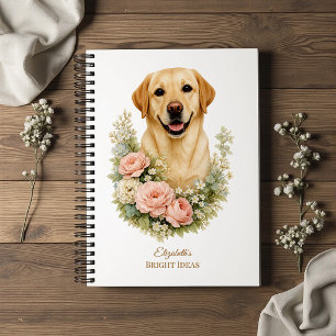 Labrador Floral Portrait Notebook