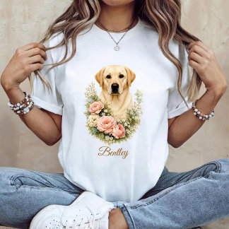 Labrador Floral Portrait T-Shirt