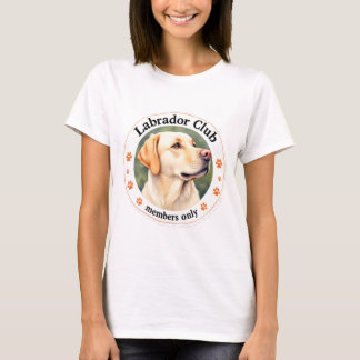 Labrador, gold coloured 'Club - Members Only' T-Shirt