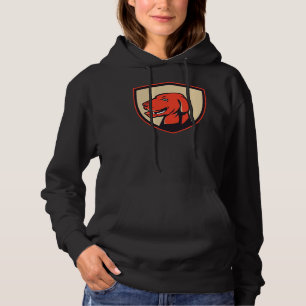 Labrador Golden Retriever Dog Head Shield Retro Hoodie