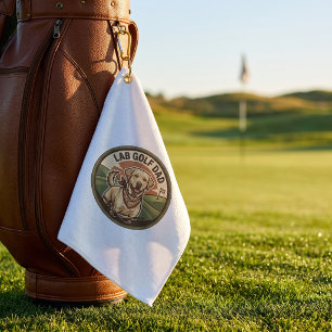 Labrador Golf Dad Golf Towel Custom Gift for him