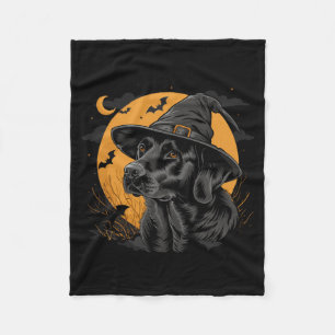 Labrador Halloween Funny Cute Dog Black Lab Mum Fleece Blanket